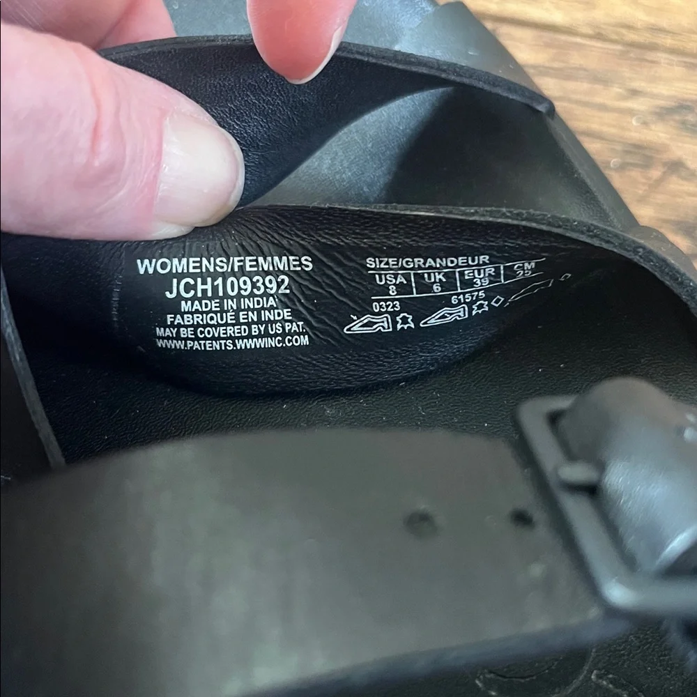 Chaco Townes Midform Sandal in black full-grain leather sz 8 - Picture 5 of 5